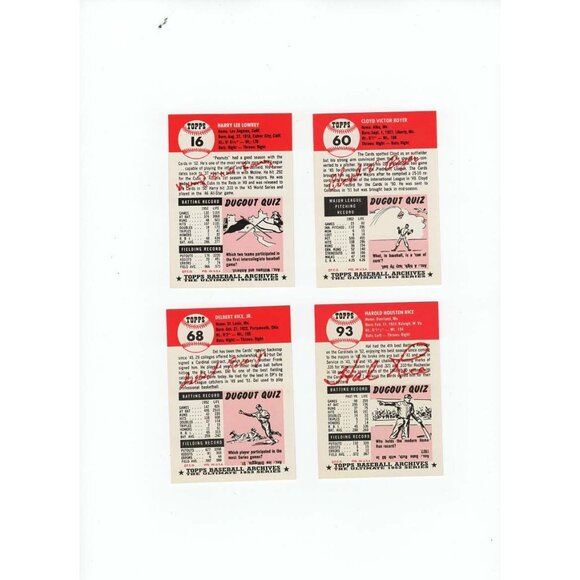 Vintage Topps Archives St. Louis Cardinals Baseball Card Bundle - Picture 2 of 6